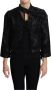 Dolce & Gabbana Zwarte Bloemen Jacquard Zijden Blazer Jas Black Dames - Thumbnail 1