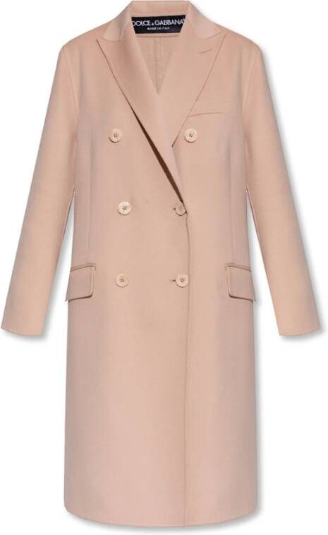 Dolce & Gabbana Jas met enkele rij knopen Beige Dames