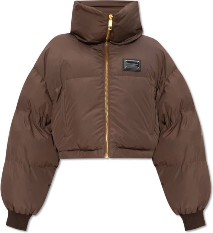 Dolce & Gabbana Jas met logo Bruin Dames