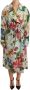 D&G Mantel D&G Trenchcoat met bloemenprint Lange mouwen jas met ceintuur - Thumbnail 1