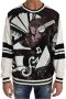 Dolce & Gabbana Witte Jazz Sequined Guitar Pullover Sweater Multicolor Heren - Thumbnail 1