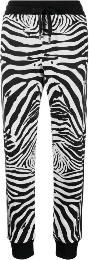 Dolce & Gabbana Zebra Print Sweatpants Black Dames
