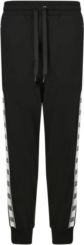 Dolce & Gabbana Logo-Tape Sweatpants Klassiek Zwart Black Heren
