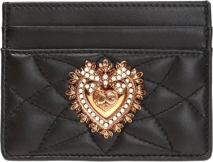 Dolce & Gabbana Kaarthouder met logo-applicatie Zwart Dames