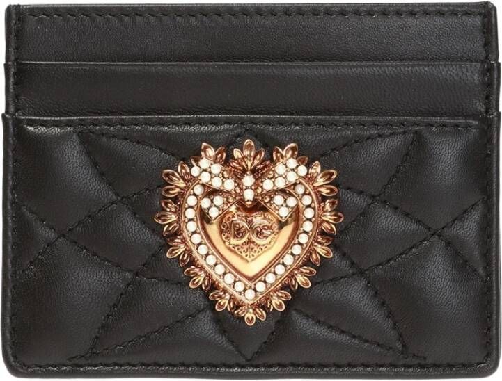 Dolce & Gabbana Kaarthouder met logo-applicatie Black Dames