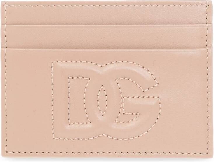 Dolce & Gabbana Kaarthouder met logo Beige Dames