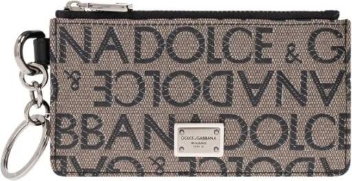 Dolce & Gabbana Kaarthouder met logo Beige Heren