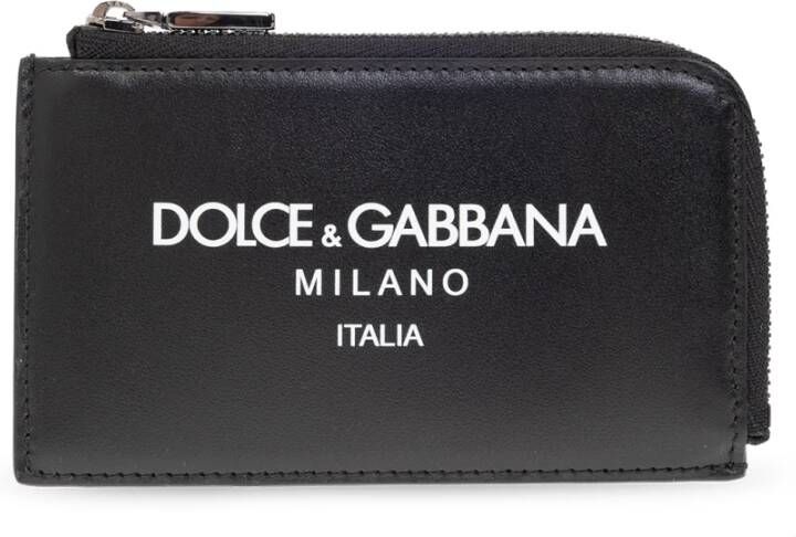 Dolce & Gabbana Kaarthouder met logo Zwart Heren