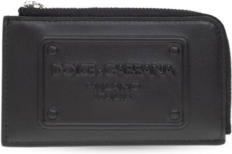 Dolce & Gabbana Zwarte Portemonnees Portacarte Black Heren