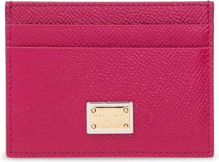 Dolce & Gabbana Ciclamino Cardholder Portemonnee Luxe en Verfijning Red Dames