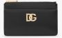 Dolce & Gabbana Zwarte Leren Portemonnee met Gouden Logo Black Dames - Thumbnail 1