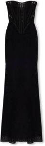 Dolce & Gabbana Kanten jurk met ontblote schouders Zwart Dames