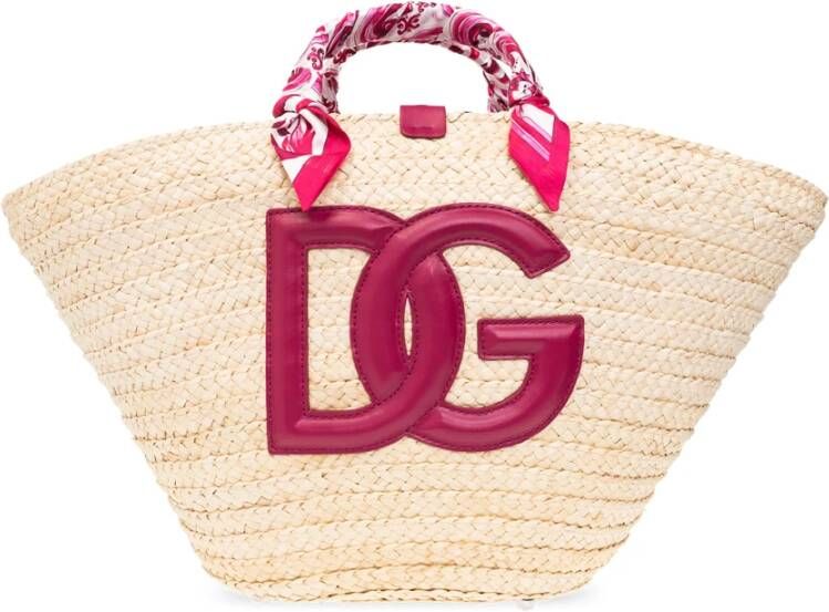 Dolce & Gabbana Grote Kendra Shopper Tas met Majolica Print Beige Dames