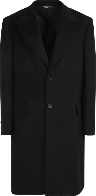Dolce & Gabbana Klassieke Zwarte Wollen Blazer Zwart Heren