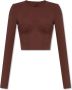 Dolce & Gabbana Bruine Jersey Top voor Dames Brown Dames - Thumbnail 1