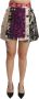 Dolce & Gabbana Multicolor Bloemen Jacquard Asymmetrische Mini Rok Multicolor Dames - Thumbnail 1