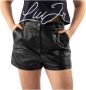 Dolce & Gabbana Leren Shorts met knoop en rits Black Dames - Thumbnail 3