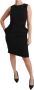 Dolce & Gabbana Black Sheath Stretch Formal Dress Zwart Dames - Thumbnail 3