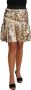 Dolce & Gabbana Sprankelende Gouden Pailletten Mini Rok Yellow Dames - Thumbnail 1