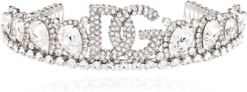 Dolce & Gabbana Kristallen tiara Grijs Dames