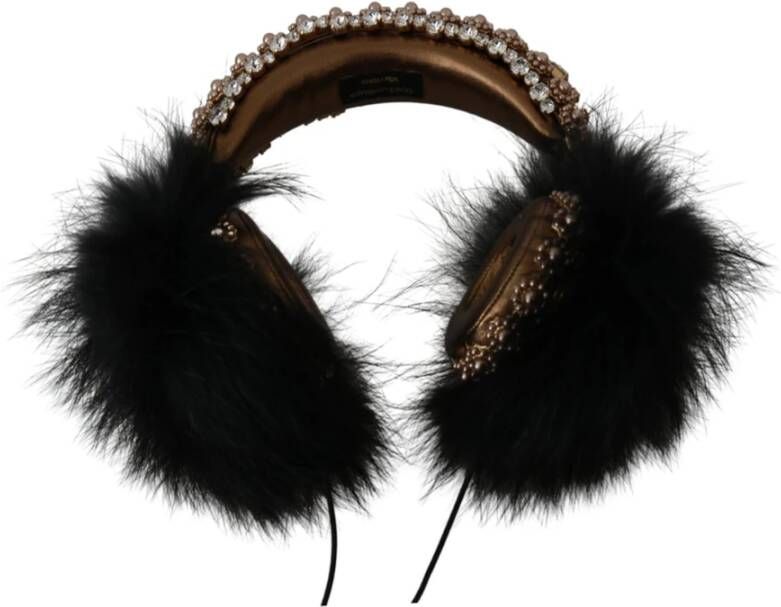 Dolce & Gabbana Telefoonaccessoires Verhoog je Stijl met Deze Prachtige Hoofdtelefoons Black Dames