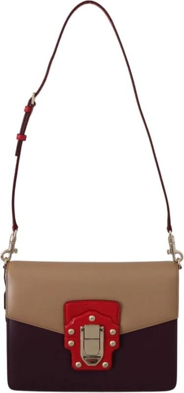 Dolce & Gabbana Multicolor Leren Crossbody Tas met Ayers Inzetstukken Multicolor Dames