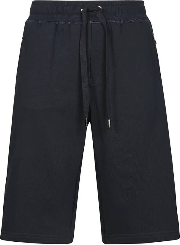Dolce & Gabbana Blauwe Katoenen Shorts met Ritssluiting Blue Heren