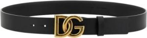 Dolce & Gabbana Leather Belt Zwart Heren