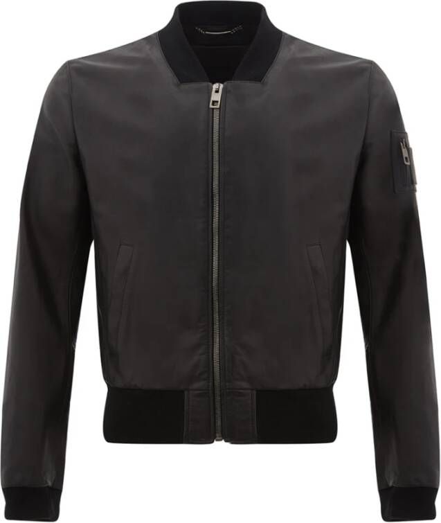 Dolce & Gabbana Leather Jackets Zwart Heren