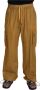 Dolce & Gabbana Bruine Linnen Trekkoord Cargo Broek Luxe Upgrade Brown Heren - Thumbnail 7