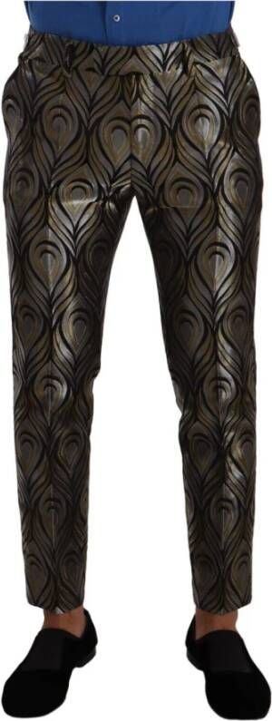 Dolce & Gabbana Leather Trousers Grijs Heren