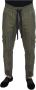 Dolce & Gabbana Groene Gestreepte Cargo Rits Been Heren Broek Green Heren - Thumbnail 1