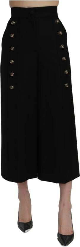 Dolce & Gabbana Leather Trousers Zwart Dames