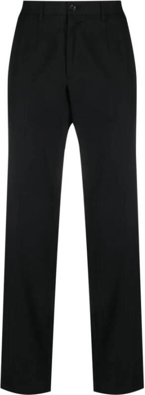 Dolce & Gabbana Leather Trousers Zwart Heren