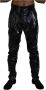 Dolce & Gabbana Zwarte Glanzende Nylon Skinny Herenbroek Black Heren - Thumbnail 1
