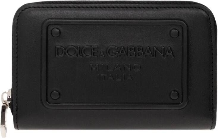 Dolce & Gabbana Lederen kaarthouder Zwart Heren