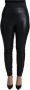 Dolce & Gabbana Zwarte Zilveren Lurex Draad Stretch Broek Black Dames - Thumbnail 1