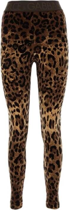 Dolce & Gabbana Stijlvolle Velvet Leggings Multicolor Dames