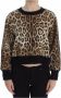 Dolce & Gabbana Leopard Print Crewneck Sweater Multicolor Dames - Thumbnail 1