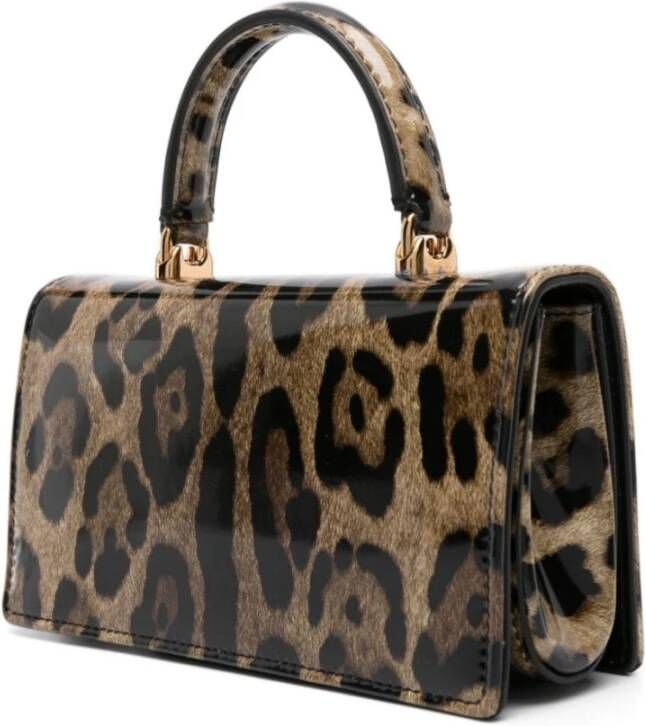 Dolce & Gabbana Leopard-print Crossbody Tas Bruin Brown Dames