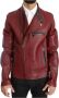 Dolce & Gabbana Rode Leren Hertenleren Jas Stijlvolle Herenmode Red Heren - Thumbnail 1