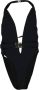 Dolce & Gabbana Badpak met diepe halslijn en riem Black Dames - Thumbnail 3