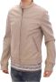 Dolce & Gabbana Beige Leren Bikerjack MainLine Collectie Beige Heren - Thumbnail 1
