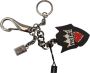 Dolce & Gabbana Logo Badge Sleutelhanger Zilver Zwart Black Heren - Thumbnail 1