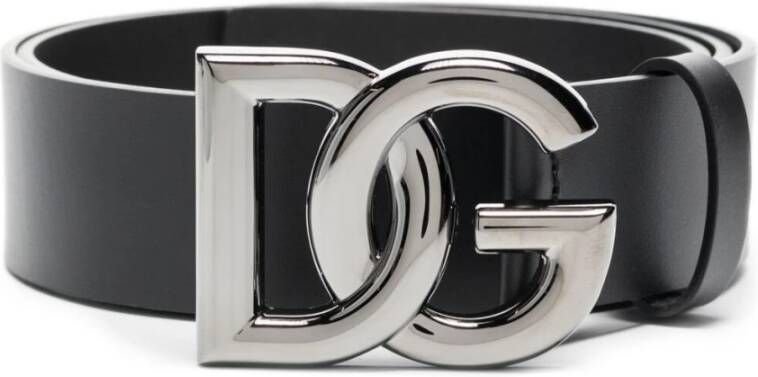 Dolce & Gabbana Logo Buckle Belt Zwart Heren