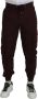 Dolce & Gabbana Logo Detail Jogger Broek Bordeaux 100% Katoen Gemaakt in Italië Rood Heren - Thumbnail 1