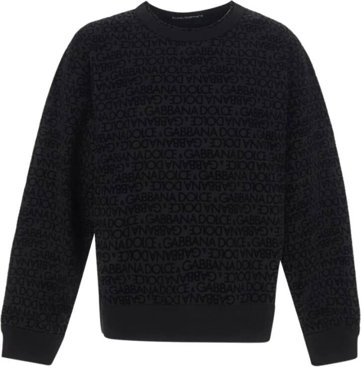Dolce & Gabbana Logo Jacquard Sweatshirt Zwart Heren