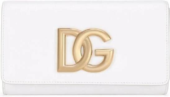 Dolce & Gabbana Logo-plaque crossbody tas Wit Dames