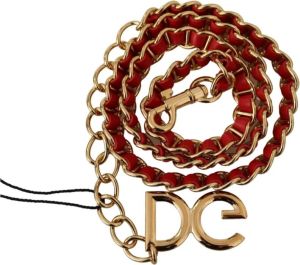 Dolce & Gabbana Logo Waist Chain Belt Rood Dames