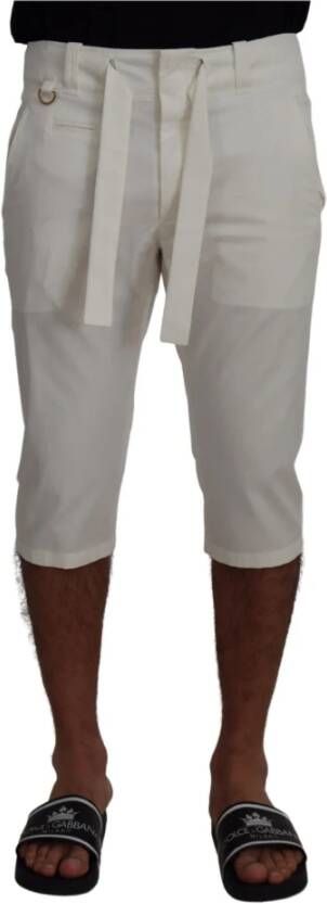 Dolce & Gabbana Elegante witte Chino-shorts White Heren
